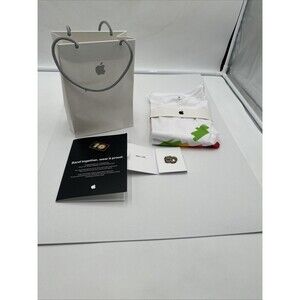 Apple 50th Anniversary Gift Set T Shirt Size: L ,Pin&Poster Sealed Plus 10th Pin